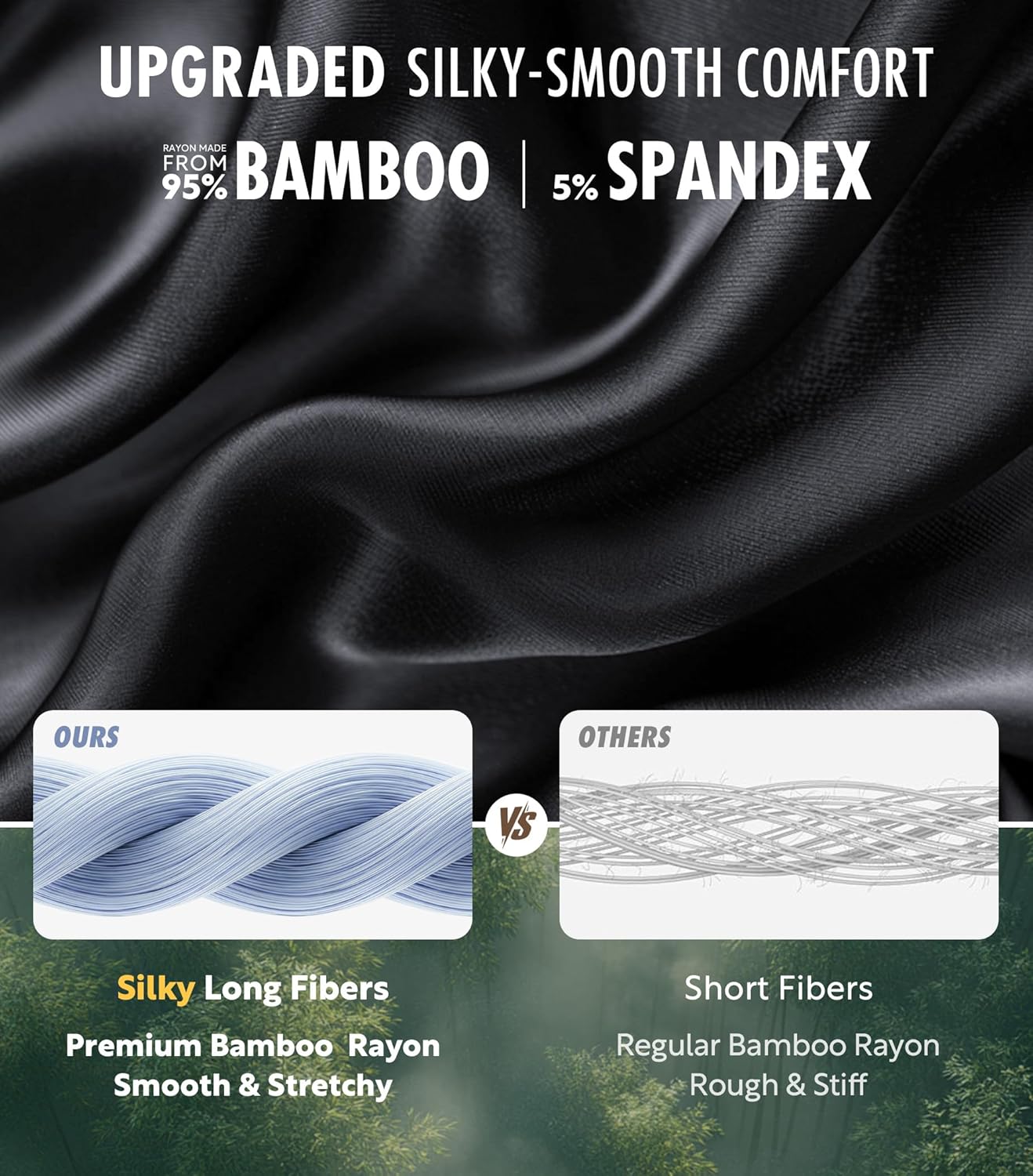 Separatec Stretch Satin Mens Boxer Shorts Buttery Soft Silk Boxers for men Breathable Loose Fit Mens Underwear 3 Pack - Image 2