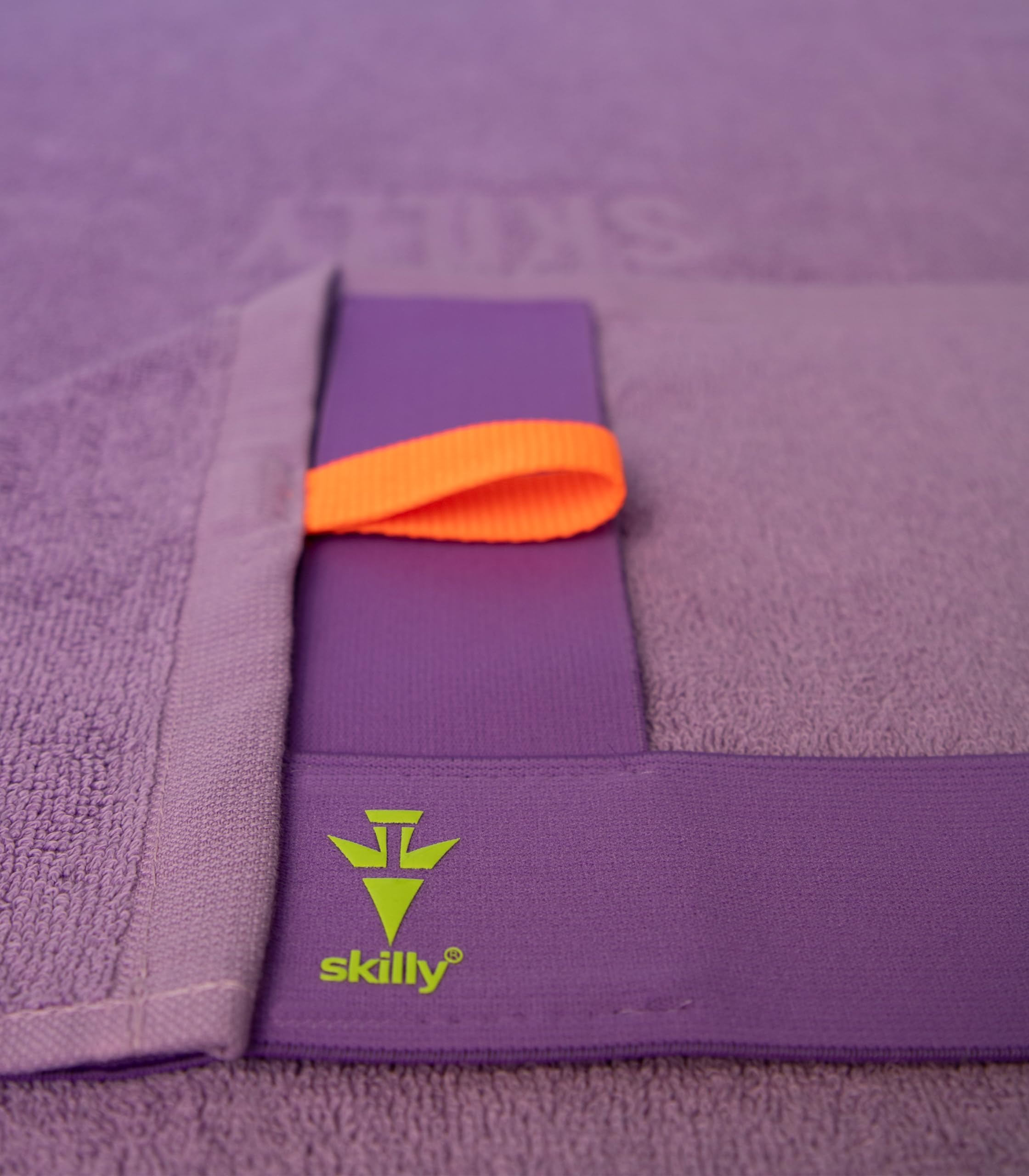 Oeko-tex Katoen Handdoek Skilly FBT120 Fitnesshanddoek - 120x50 Cm - Antislip Met Flexibele Band - Oeko-Tex Gecertificeerd Katoen Hygiënische Fitnesshanddoek