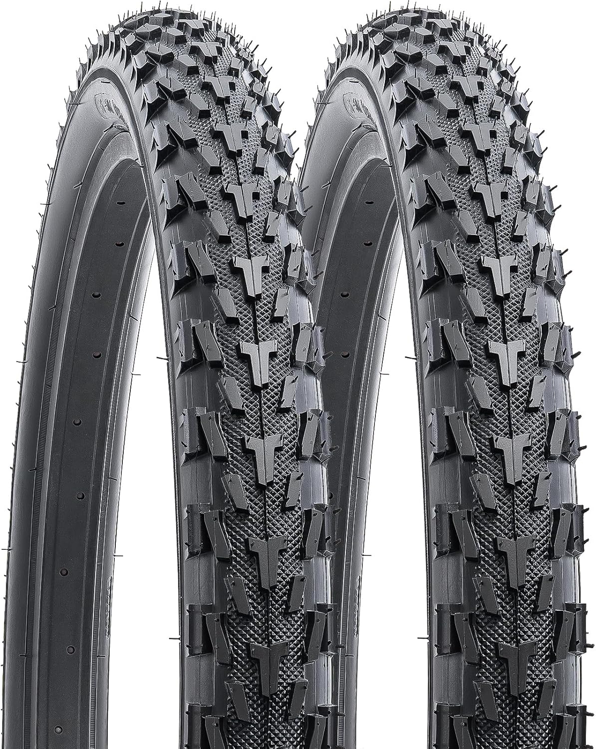 YUNSCM 2-PCS 24" Mountain Bike Tires 24x2.125/57-507 Compatible with Mountain Bike 24x2.0 24x2.10 24 x 2.125 24x2.15 Bicycle Tires (Y-1520)