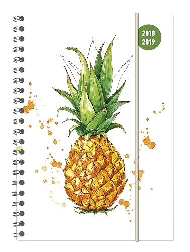 Collegetimer Pineapple 2018/2019 - Schülerkalender A5 - Weekly - Ringbindung - 224 Seiten: Terminkalender - Weekly