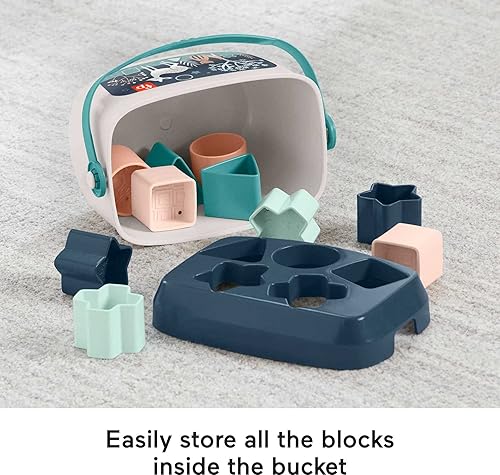Miniatura 4 de Fisher-Price Baby First Blocks Navy Fawn and Rock-a-Stack - Juguete para bebé