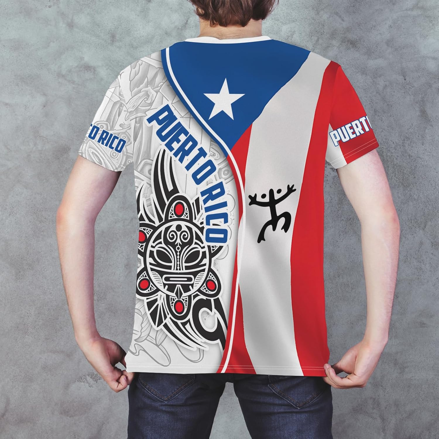 Men's Puerto Rico Flag T-Shirt 3D Frog Print Short Sleeve Shirt Novelty Casual Round Neck Top Unisex - Image 4