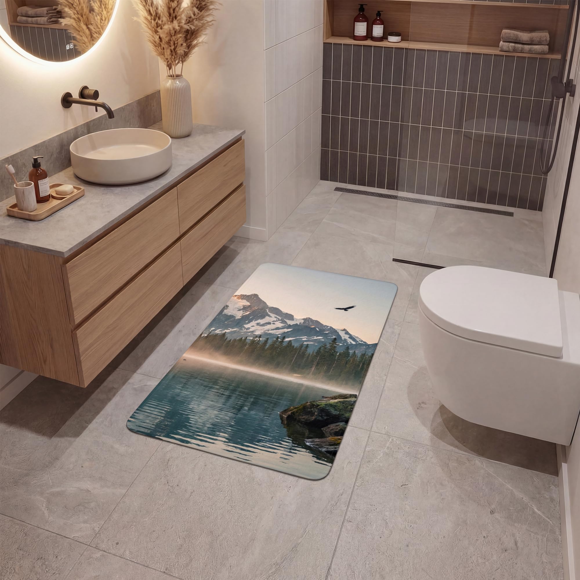 Alfombra De Baño Bathroom Bath Mat Lavable Tapete Antideslizante