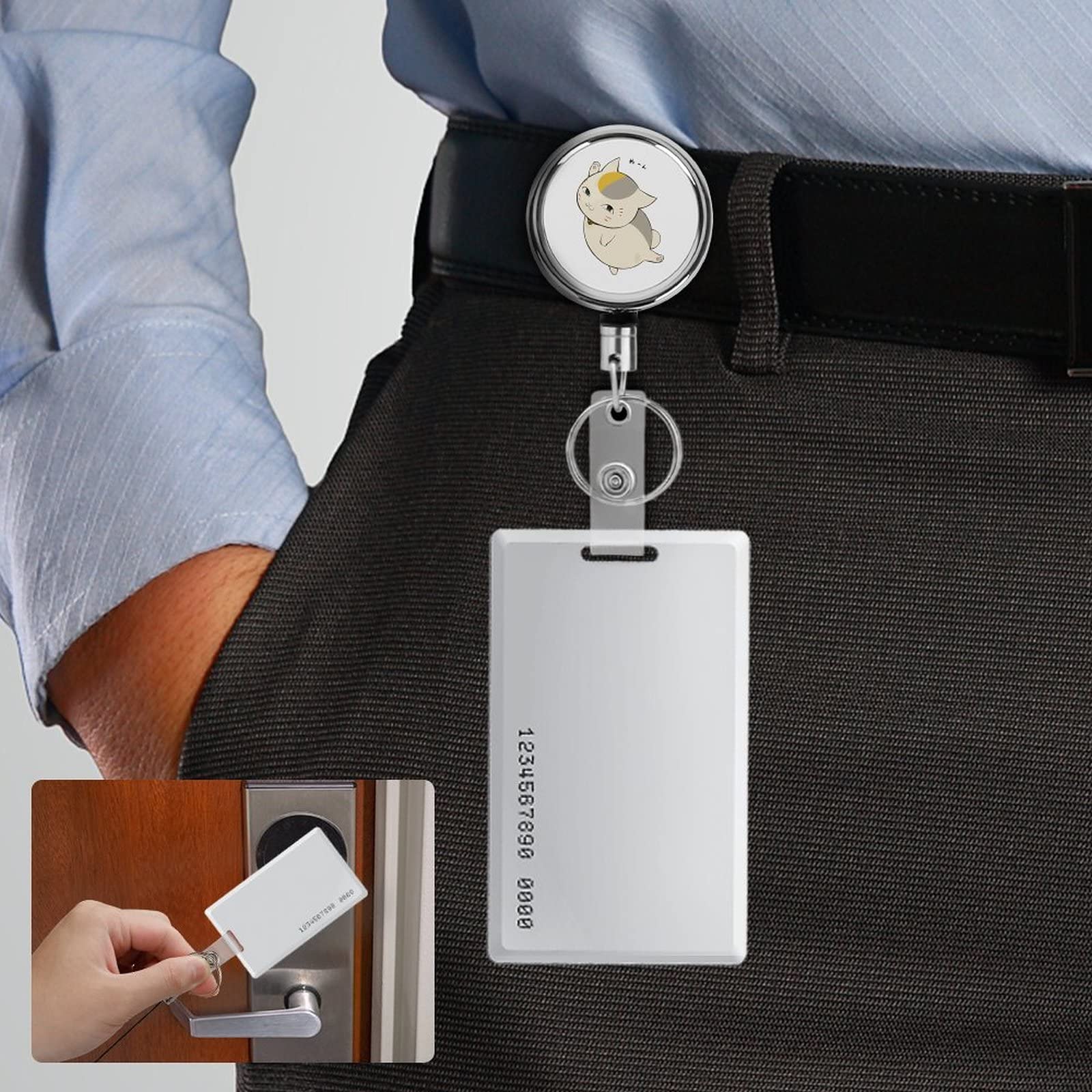 Amazon | 吊り下げ名札用リール 夏目友人帳 ニャンコ先生 猫 アニメ