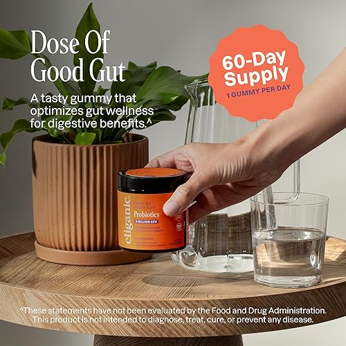 Miniatura 4 de Cliganic Gomitas de probióticos para mujeres y hombres que promueven la salud intestinal digestiva (5 mil millones de UFC, suministro para 60 días),