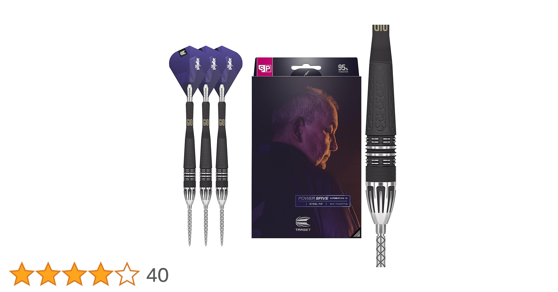 ダーツ Target THE POWER 9FIVE Gen10 24g Steel TARGET Darts Phil Taylor Power 9-Five Gen 10 24G 95