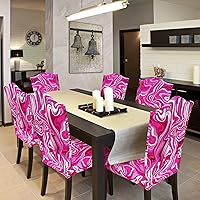 Vista 139 de Juego de 6 fundas elásticas para sillas de comedor, extraíbles y lavables, para sillas de comedor, hotel, ceremonia