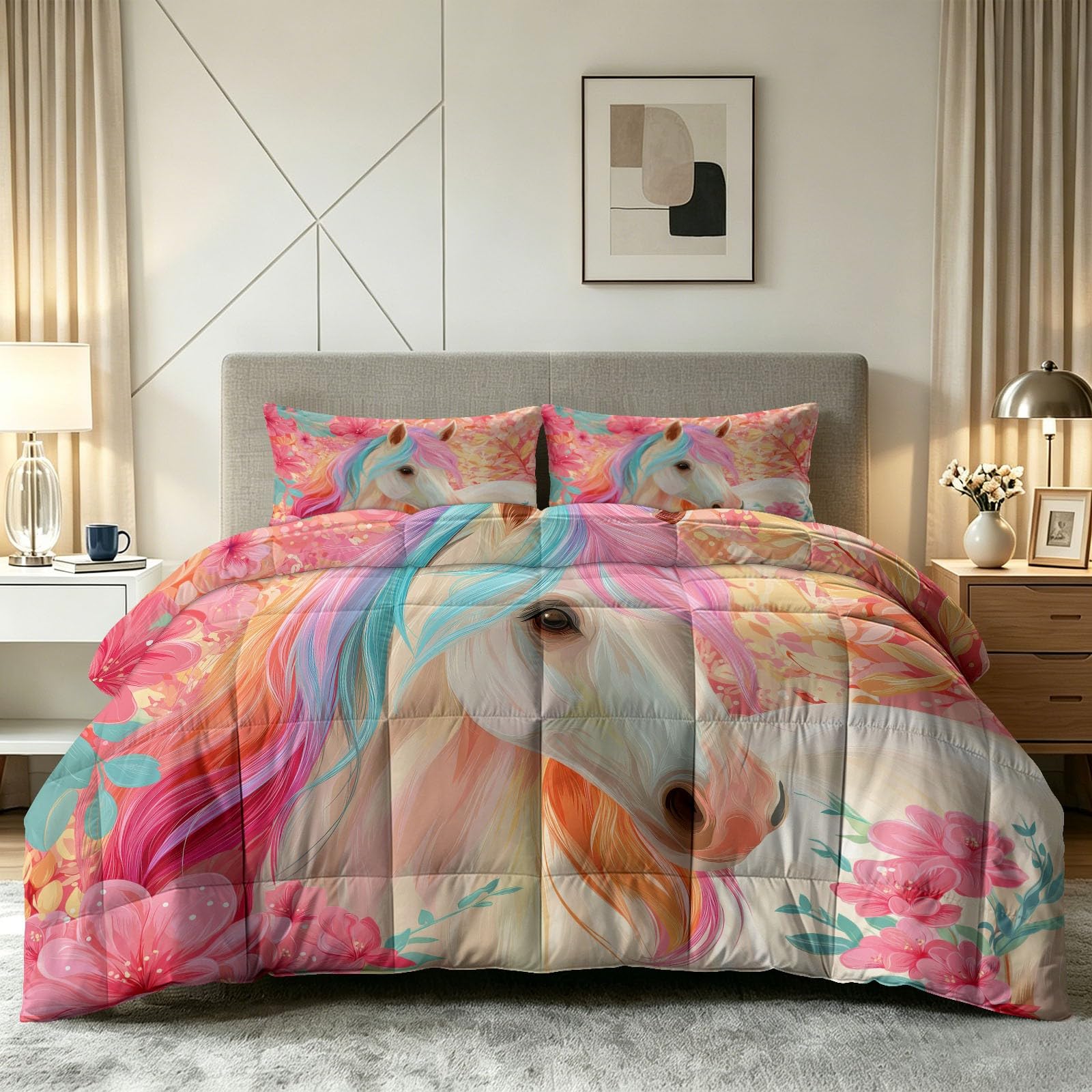 Couette sans housse hypoallergénique, édredon lavable 4 saisons pour la nuit