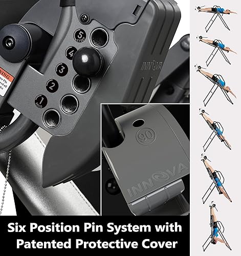 Miniatura 3 de Innova Health and Fitness Inversion Table with Adjustable Headrest, Reversible Ankle Holders, and 300 lb Weight Capacity