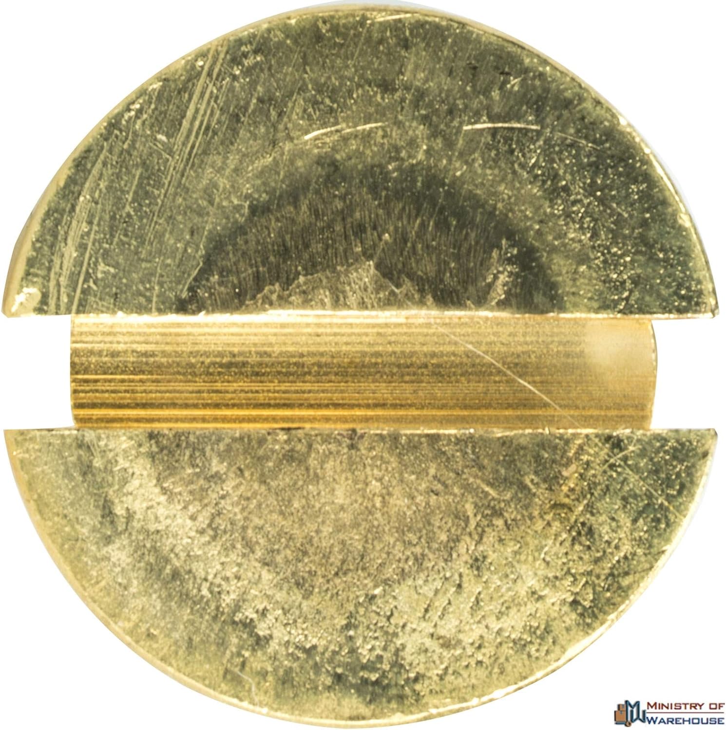 Quantity of 50 Wood Screws #10 x 1'' Solid Brass Flat Head Slotted Drive