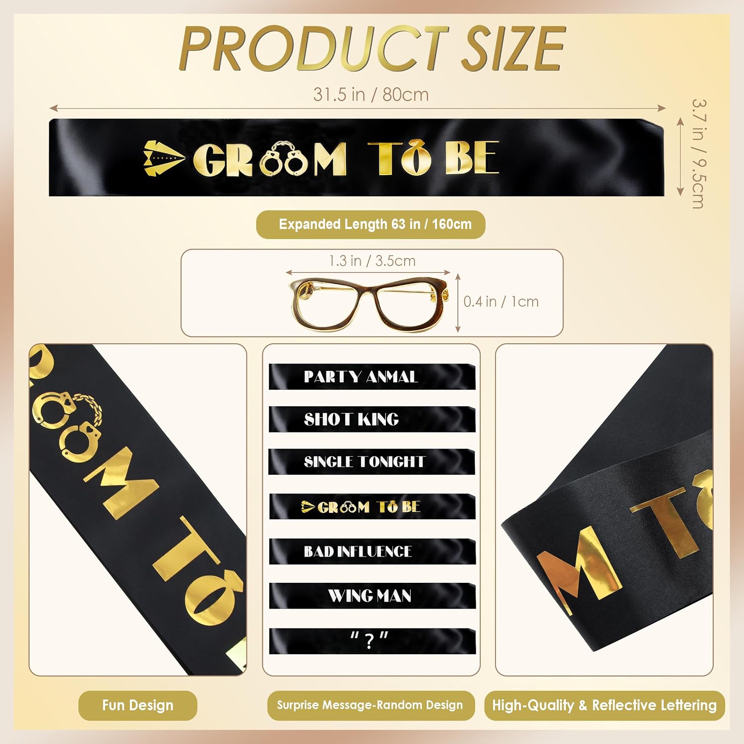 7 Pack Bachelor Party Sashes- Funny Groom to Be Sash for Men Bachelor Party Accessories,Best Man,Groomsmen,Party Favors, Decorations,Supplies,Gifts