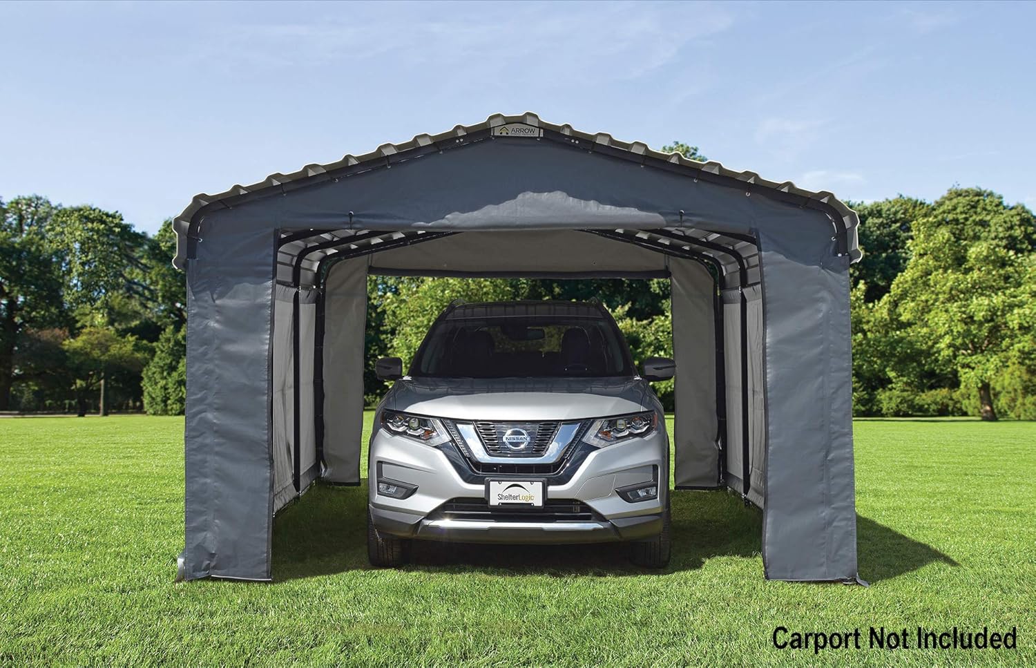 ARROW, Fabric Enclosure Kit for 12 x 20-ft Arrow Carports (Metal carport not included)