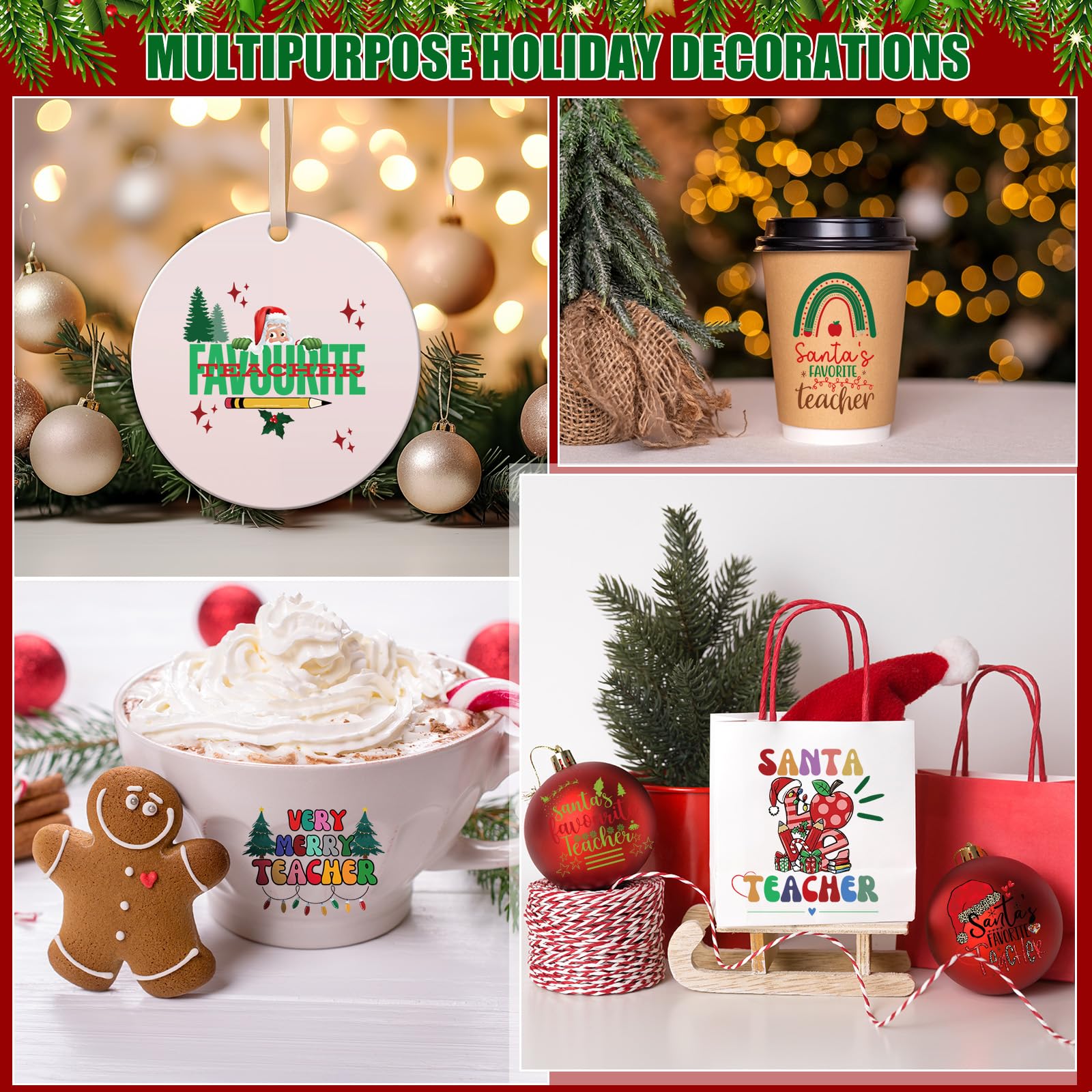 Snapklik.com : Fainne 100 Pcs Christmas Word Stickers For Crafts ...