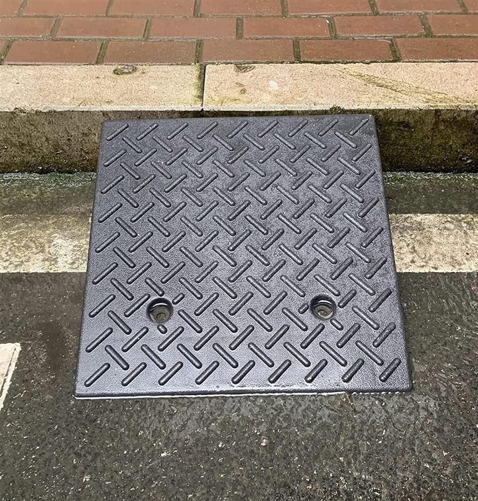 Rubber Curb Ramps,3in / 4in / 5in / 6in Rise Heavy Duty Rubber Threshold Ramp, Portable Driveway Ramps for Cars s Scooter (Size : 11cm/4.3 inch)