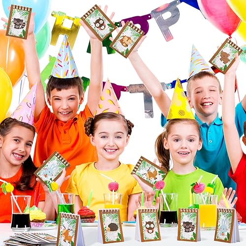 Miniatura 7 de Mini cuadernos de 32 piezas para niños, recuerdos de fiesta en el bosque, animales del bosque, animales del bosque, cuaderno en espiral, búho,