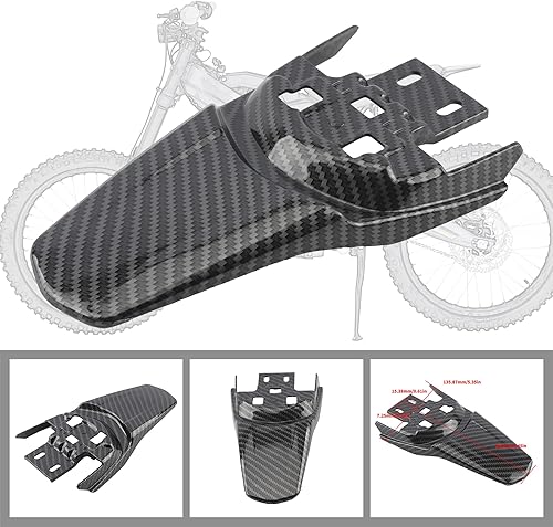 Miniatura 7 de Guardabarros trasero Sur Ron, imitación fibra de carbono Dirt Bike trasero Fender Protectorfor Sur-Ron Light Bee Guardabarros trasero,Guardabarros