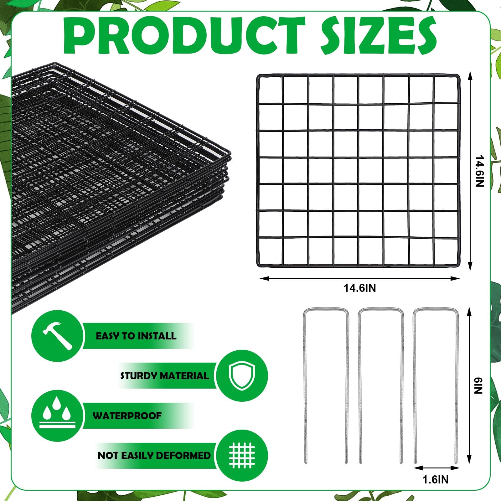 9 Pack Plant Protectors From Animals 36 Sheet Metal Mesh