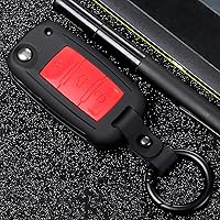 Vista 1 de ontto Funda para llavero VW ABS y silicona sin llave, protección completa para Volkswagen Jetta Passat Golf Beetle Rabbit GTI CC EOS Negro
