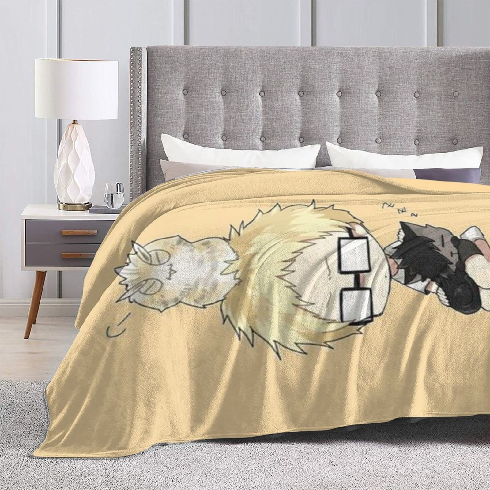 ハイキュー もふもふひざ掛け 100×75 撮影時のみ開封 新品に近い