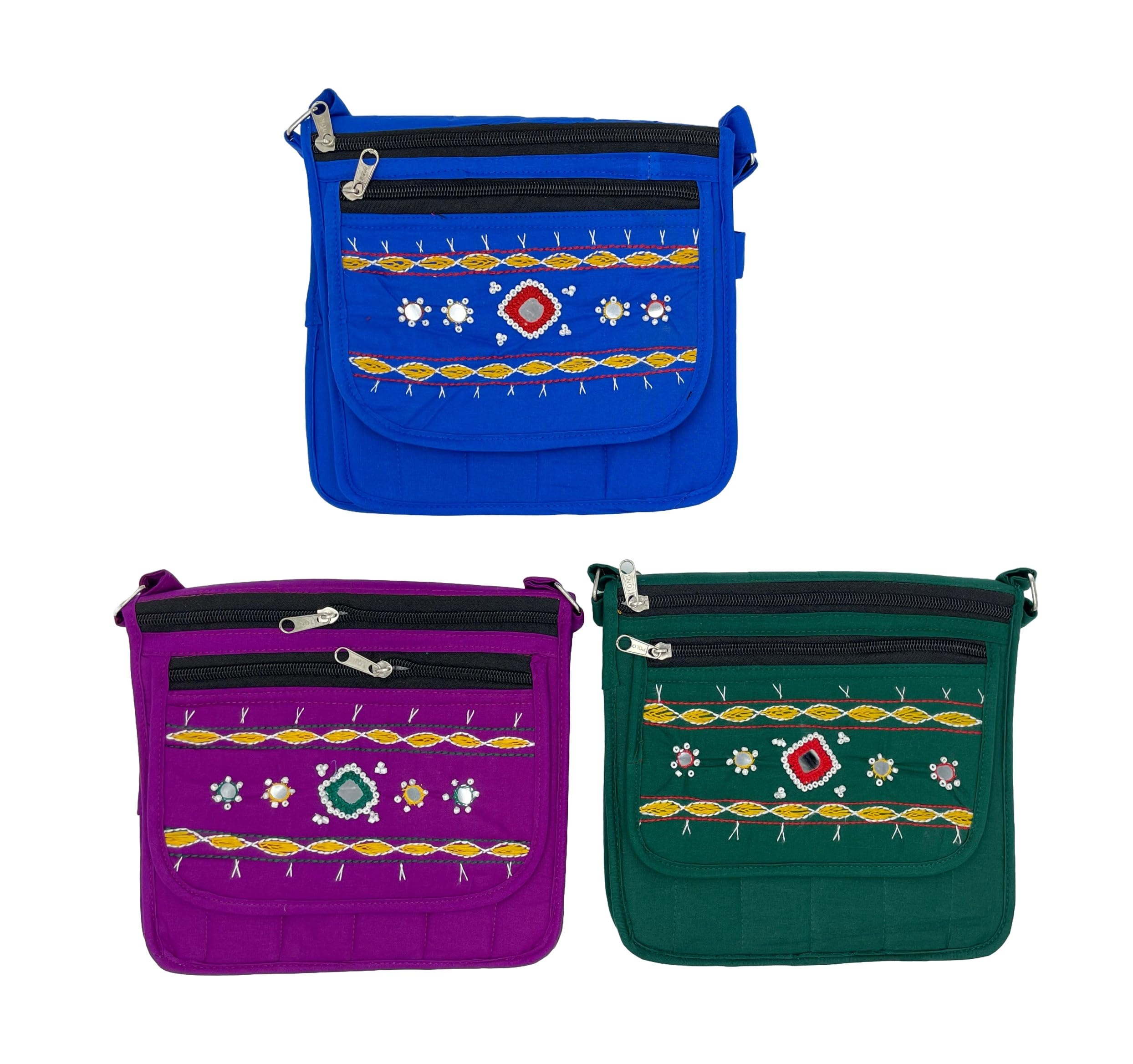 srishopify handicrafts Traditional Cross Body Sling Bags for Women Wedding Marriage Return Gifts for House Warming Ceremony Makar Sankranti Gift Items 8 Inch Pack of 3 (B0CRZ77GFH) Amazon Price History, Amazon Price Tracker
