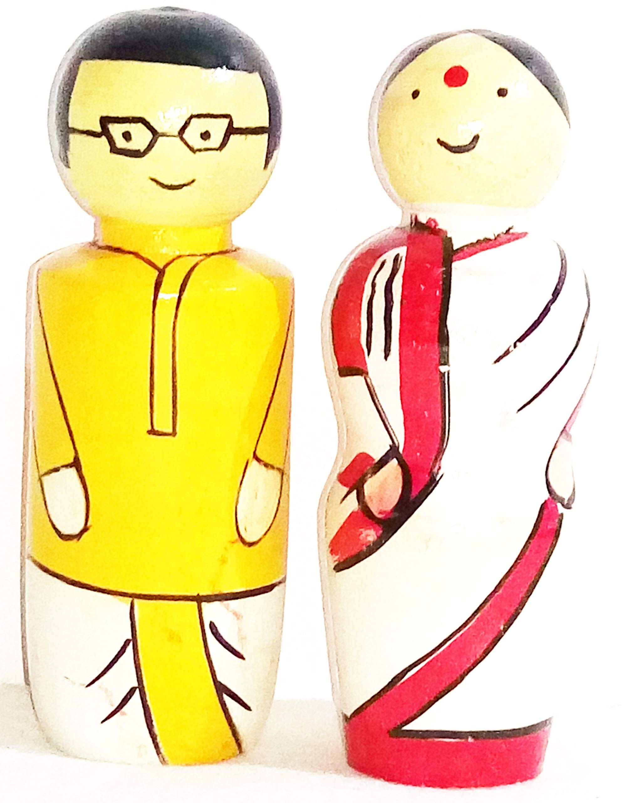 CRAFTS INDIA EMPORIUM Handcrafted channapatna Wooden Bengali Couple Doll - 10 cms (B07W3FVBFP) Amazon Price History, Amazon Price Tracker