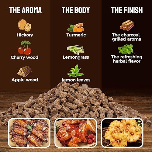 Miniatura 3 de Harmos 4 pellets de madera: pellets de madera dura premium para barbacoa SEA Tropical/Ninja BBQ/Smokers, 2 paquetes sellados