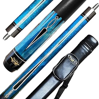Tai ba cues Pool Cue Stick, 13mm Tip, 58", Hardwood Canadian Maple Professional Billiard Stick 19,20,21 Oz (Selectable)-Blue, Red, Green Pool Cue Stick
