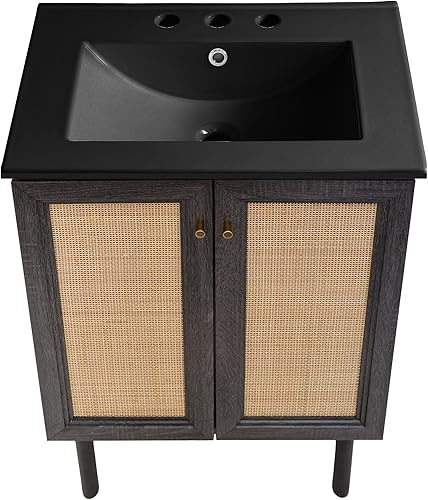 Vista 327 de Swiss Madison Classe - Lavabo de baño de roble de 24 pulgadas incluido