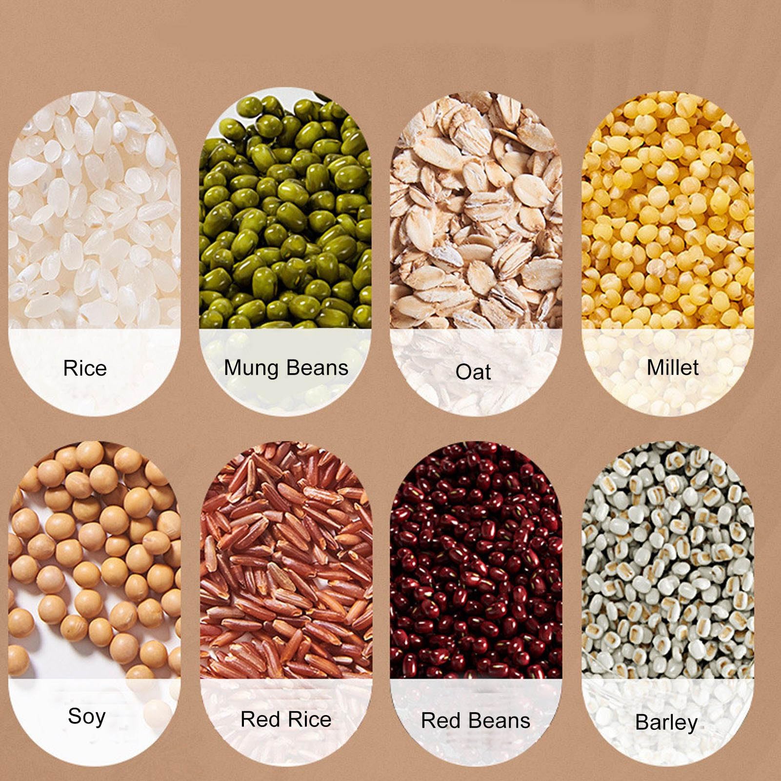 Dispenser per cereali Multi griglie Materiale per uso alimentare di grande capacità Rotazione del secchio del riso per la conservazione degli alimenti domestici (Rosa)