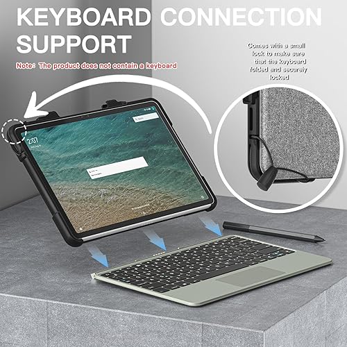 Miniatura 5 de BRAECN Fire Max 11 13th Generation Case 2023, with 360 Rotating Hand Strap and Kickstand &Pencil Holder,Shoulder Strap,Keyboard Adsorption Interface