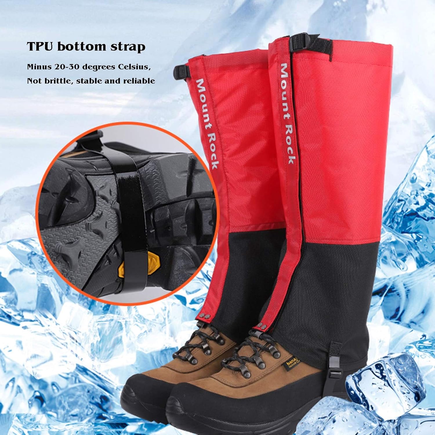 leg Gaiters Waterproof Gaiters Outdoor Leggings, Mudguard Shoe Covers Suitable for Snow Climbing, Anti-snake Equipment Necessary (Color : C, Size : S)