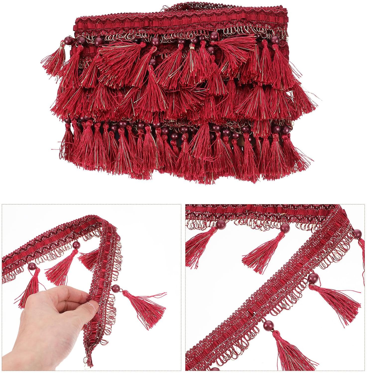 Curtain Fringe Trim Polyester Decorative Sewing DIY Tassel 11.5m