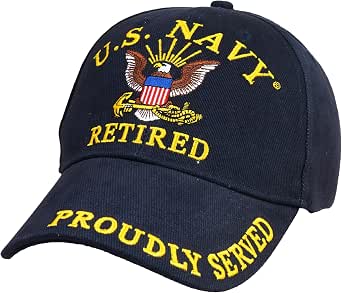 U.S. Navy Retired Official Licensed 2 Inch Trailer Hitch Cover - Anodized Black Aluminum, Laser Etched