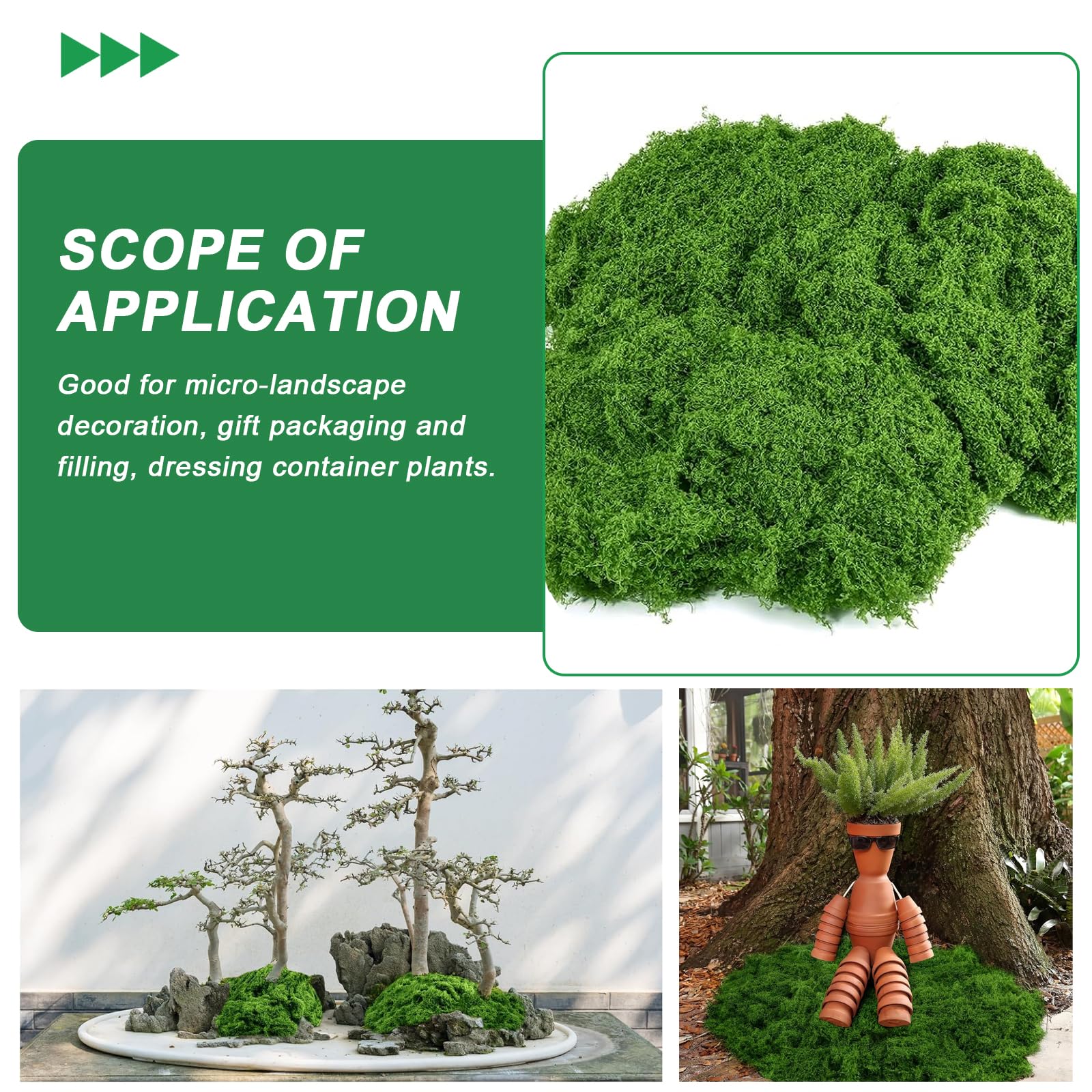 Schiuma naturale 100 g, dislanda artificiale per fai da te, falso tappeto erboso esterno, morbido e realistico riutilizzabile, per composizioni floreali, lavori manuali, verde scuro