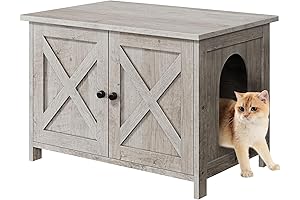 Litter Box Enclosures: Shintenchi Cat Litter Box Furniture with Hidden Design