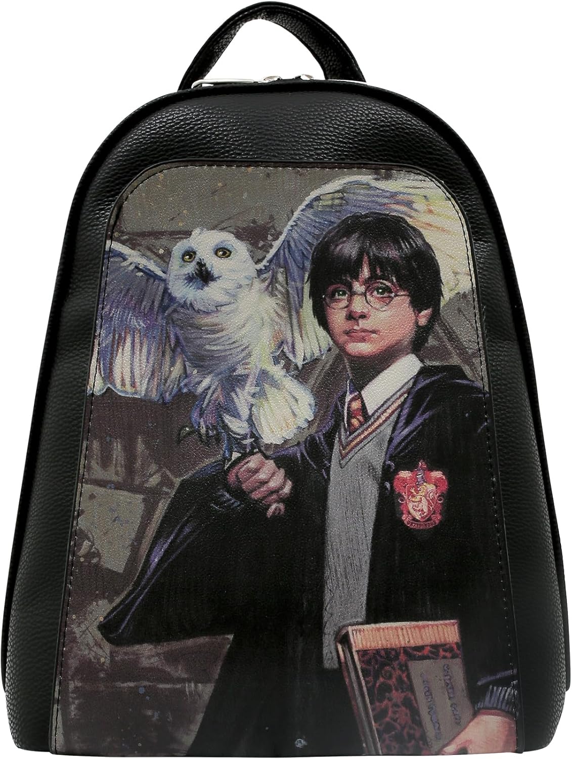 DOGO Small Backpack for Women - Vegan Leather and Unique Design Handmade Backpack Purse for Women, Harry And Hedwig Harry Potter Design