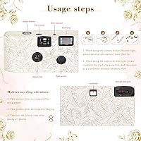 Vista 3 de 5 cámaras desechables para bodas a granel, película de color, cámara de un solo uso a granel con flash de 1.38 pulgadas (1.378 in) una vez