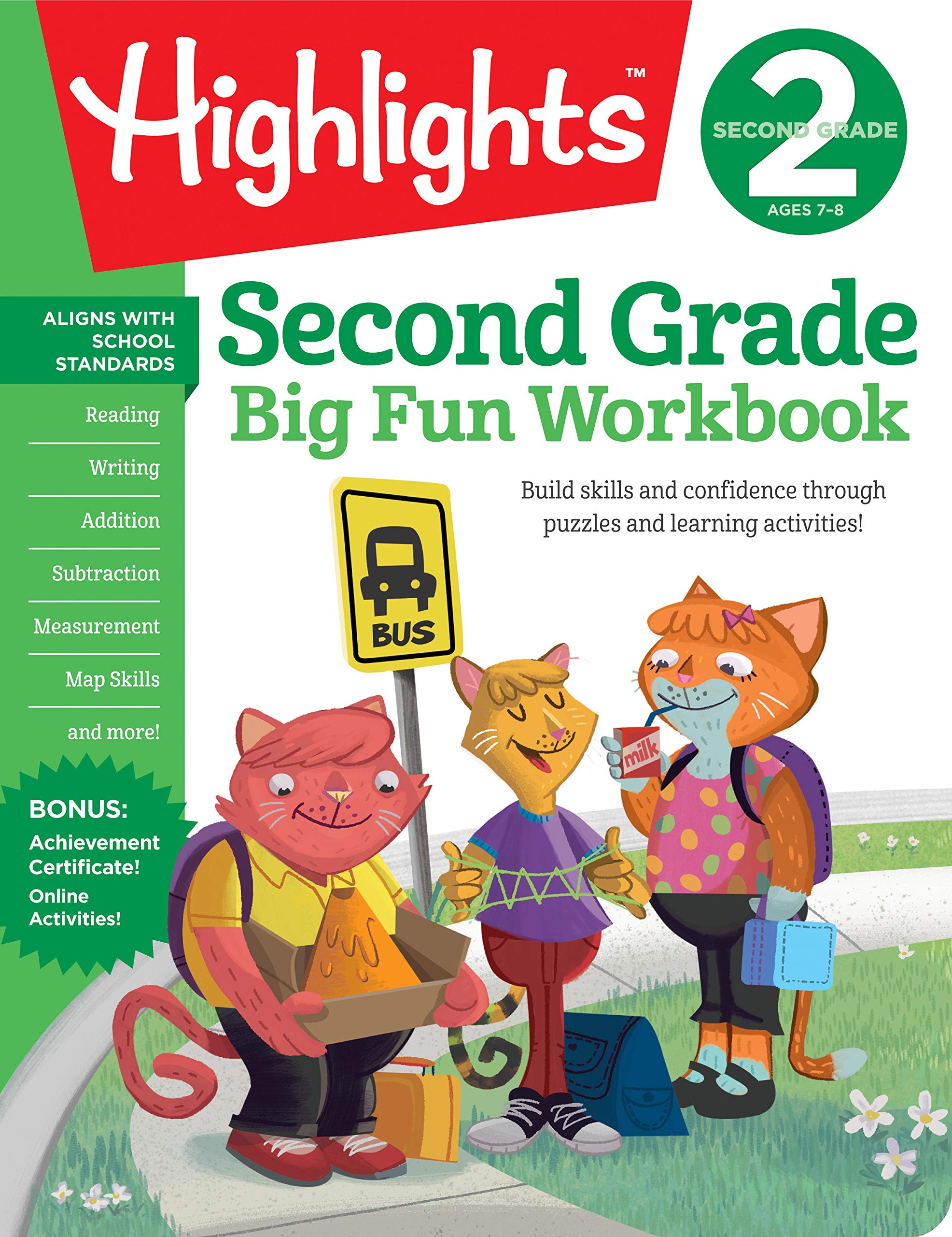 Second Grade Big Fun Workbook: 256-Page Skills Workbook for Grade 2, Language Arts, Math, Social Studies and More School Practice Activities