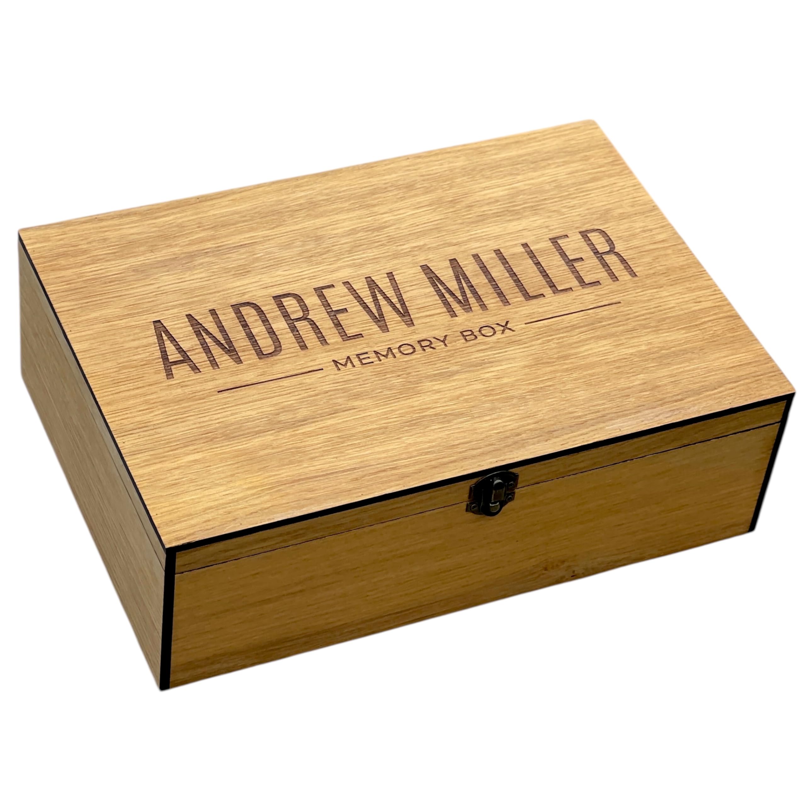 Personalized wooden name box for memories, keepsake Christmas gift, present for Him, Her, Boyfriend, Girlfriend, Baby Boy, Baby Girl, Brother, Sister, Guy, Groomsmen, Bride Friend for Birthday