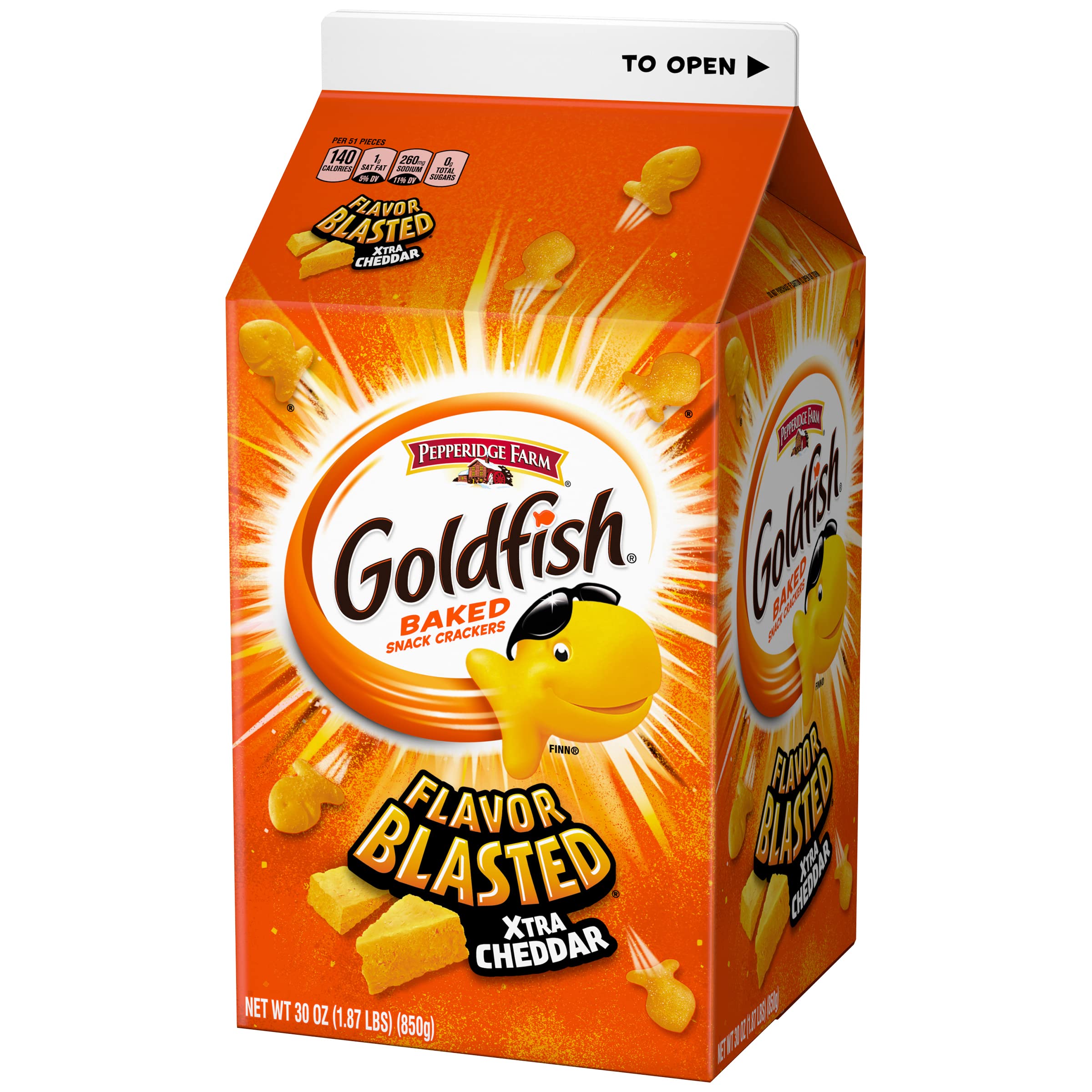 Goldfish Cheddar Crackers and Flavor Blasted Xtra Cheddar Crackers