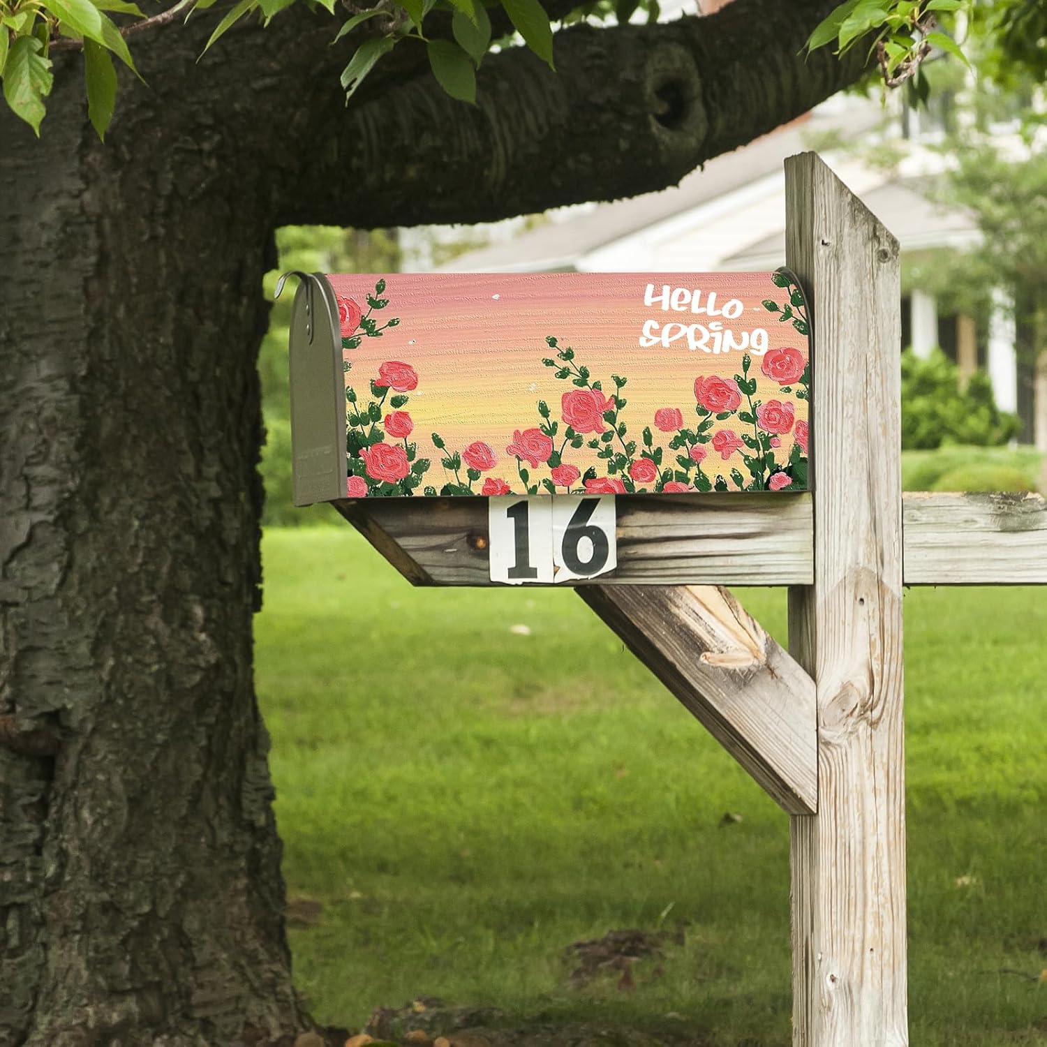 4 Pcs Mailbox Covers Magnetic Standard Size 18 x 21 Inch Spring Summer Autumn Winter Magnetic Mailbox Covers Wraps for Holiday Christmas Garden Yard Home Outdoor Decor