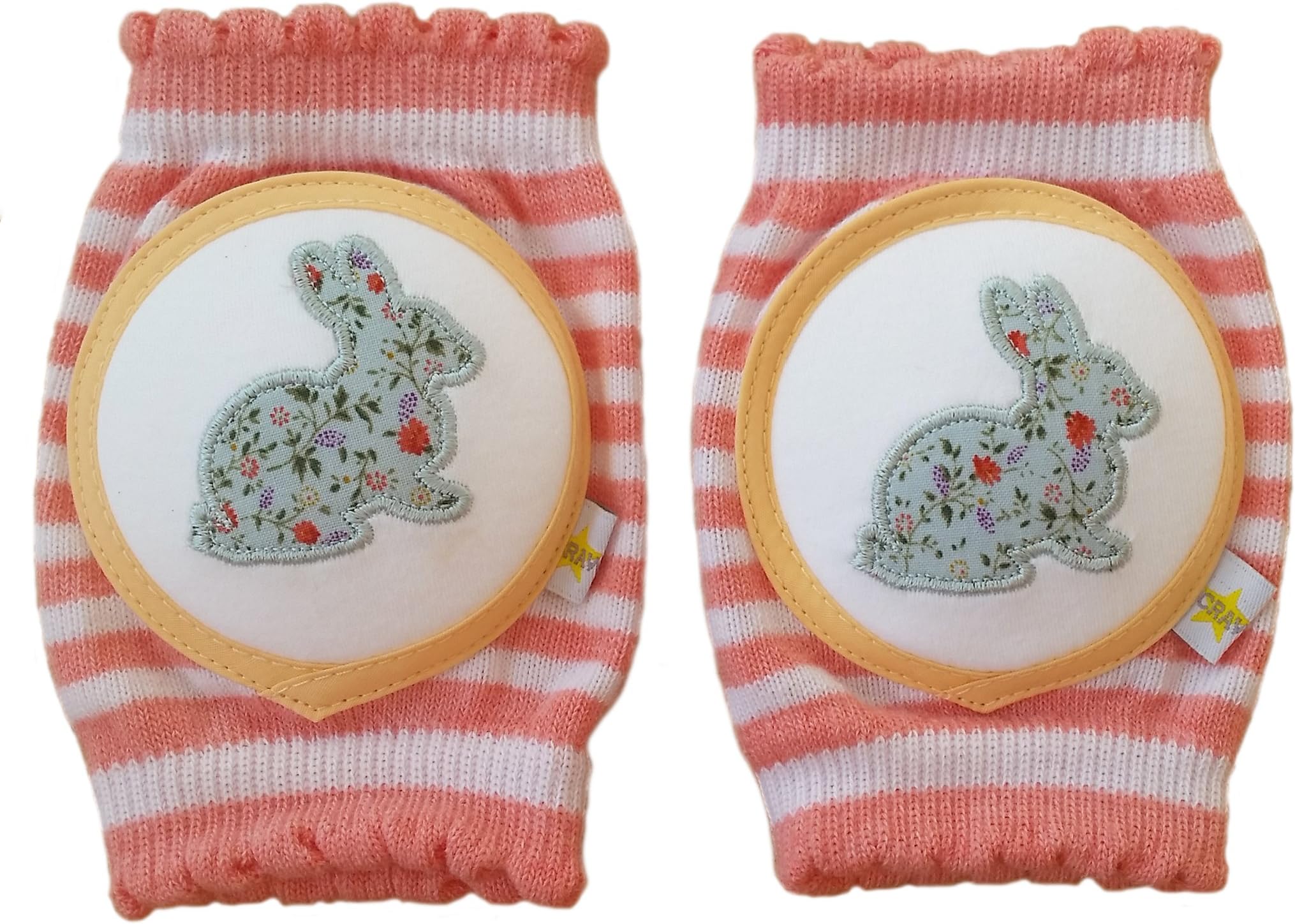 Crawlings Girl's Rabbit Knee Pads One Size Cherry Pink