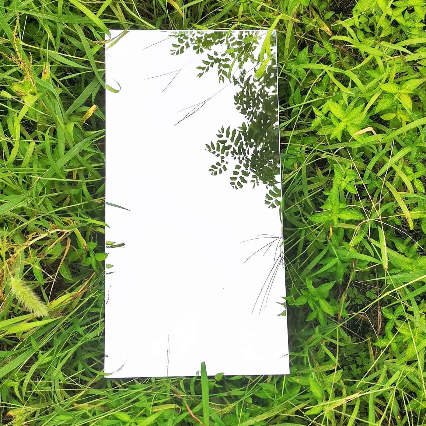 12" x 24" 1/8" Acrylic Mirror Sheet - 3mm Platic Silver Safety Plexiglass - Durable Un-Break Board for Bathroom, Gym, Dance Studio, Room Depot, Nursery, Home Decoration