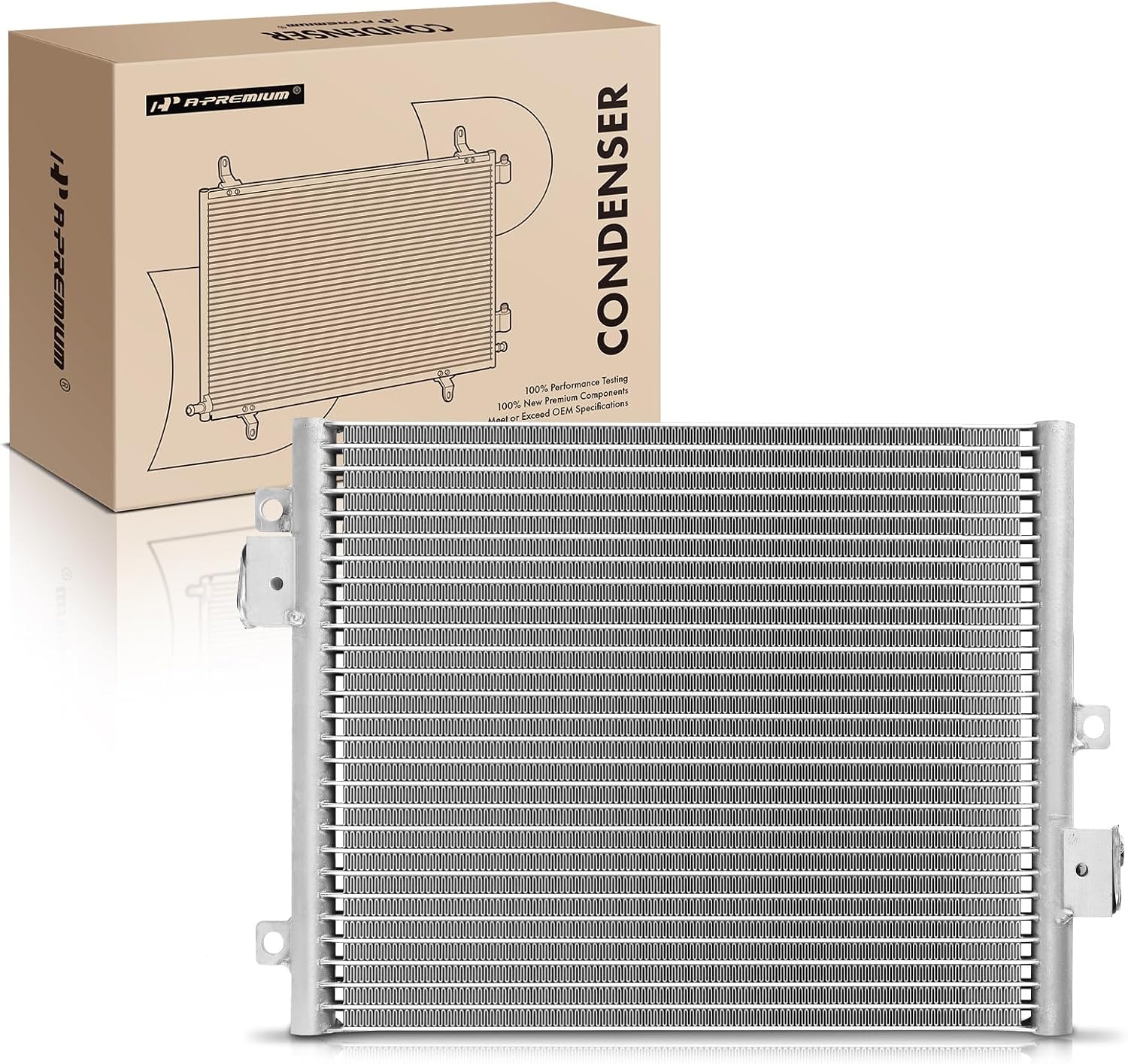 A-Premium Air Conditioning A/C Condenser Compatible with Porsche 911 2005-2016, Boxster 2005-2012, Cayman 2006-2012, Replace# 99657311103