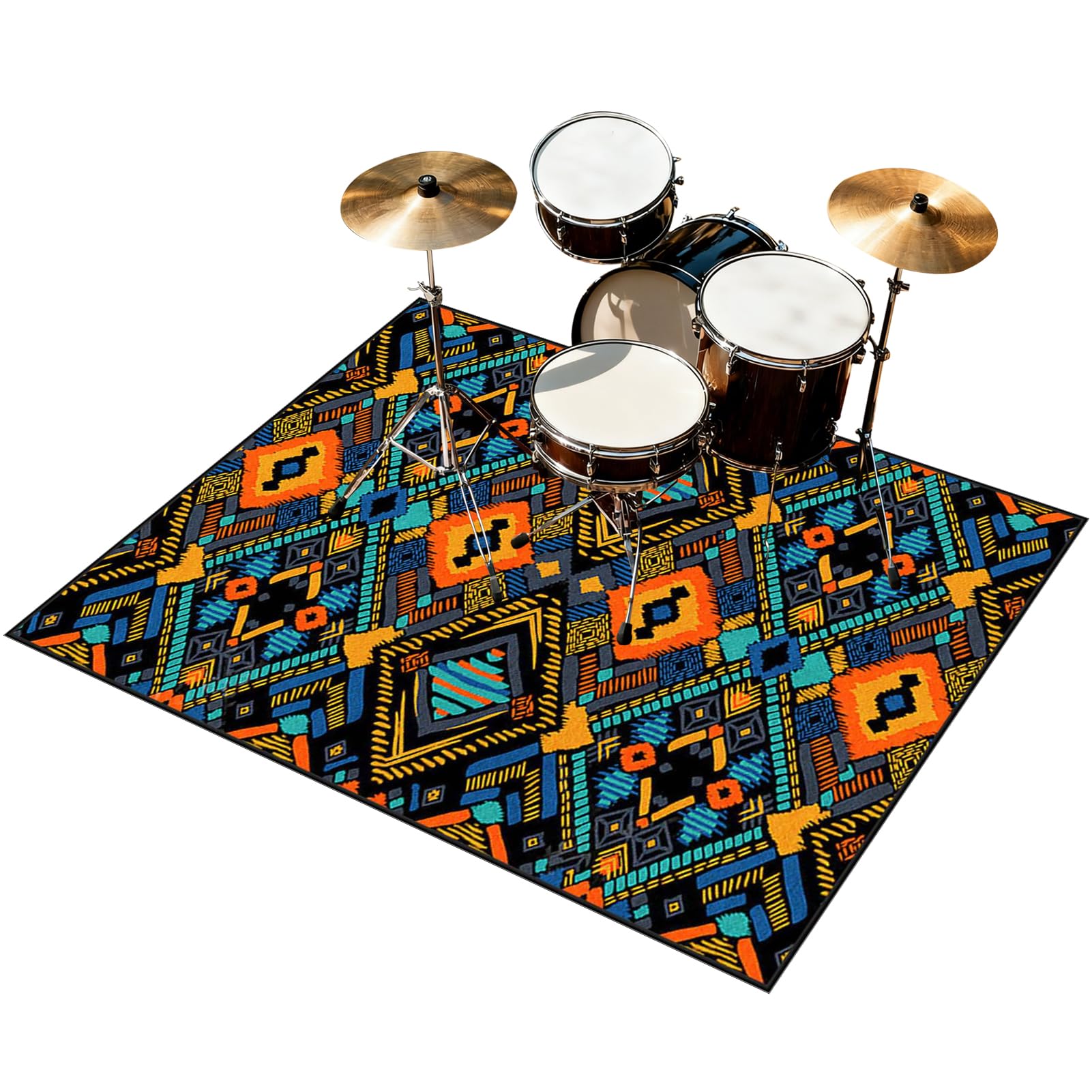 180 x 140 cm Dywan z baterią elektroniczną Dźwiękoszczelny Antypoślizgowy Dywan Pochłaniający Akustyczny Profesjonalna mata do instrumentów muzycznych do instrumentów muzycznych do gitary basowej