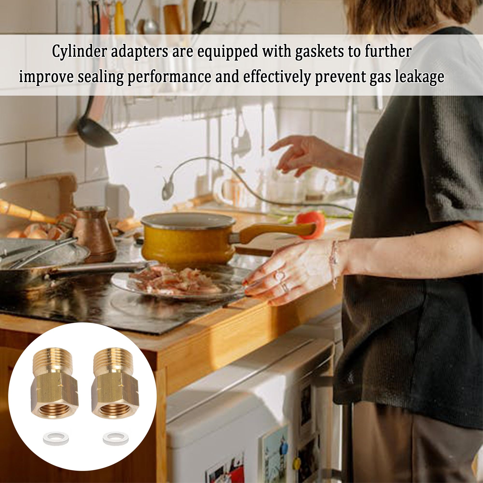 2 pcs Laiton Adaptateur De Gaz Pour Cuisinière à Gaz Set