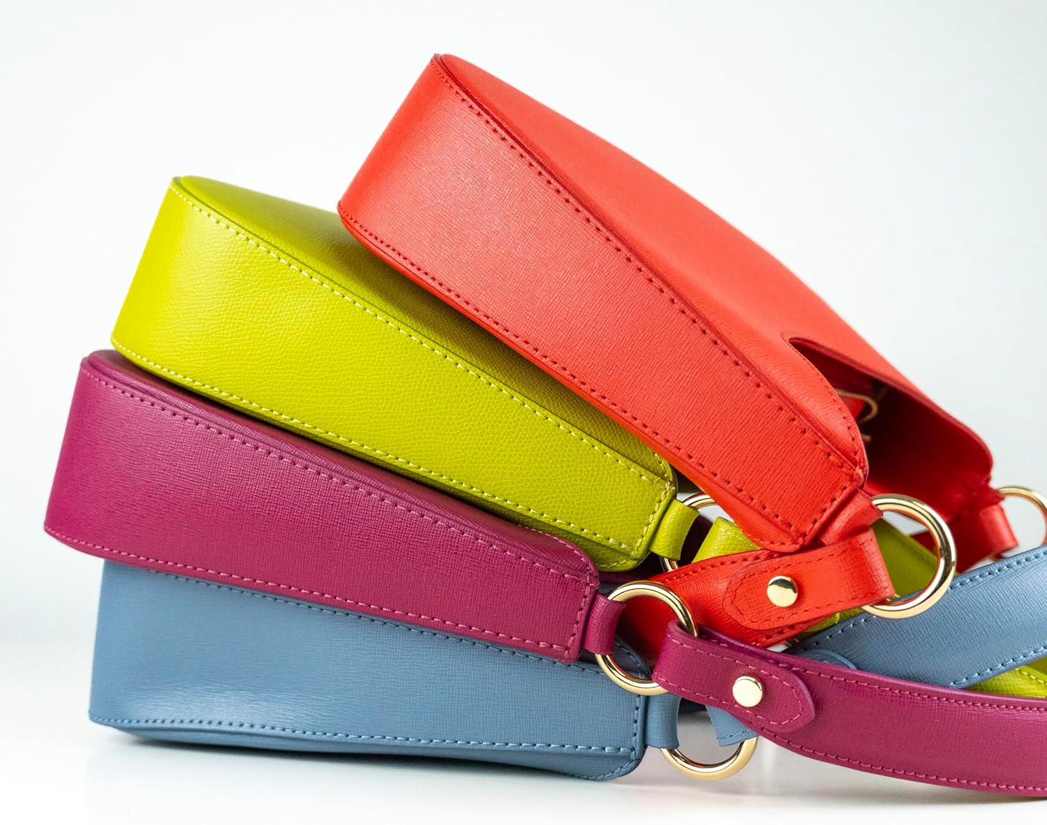 Premium Italian Leather Handmade in Florence, Italy. Small Handbags for Women with Detachable Strap Made in Italy