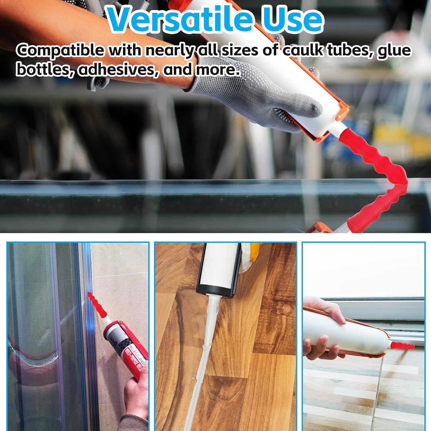 STARVAST 150PCS Caulk Tube Sealer Caps, Caulking Gun Tip Caps, Caulk Sealer Saver, Caulking Tool Accessory for Open Caulking Tube Sealing and Preserving