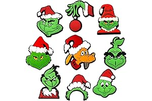 Cute Cartoon Grinch Xmas Shoe Charms