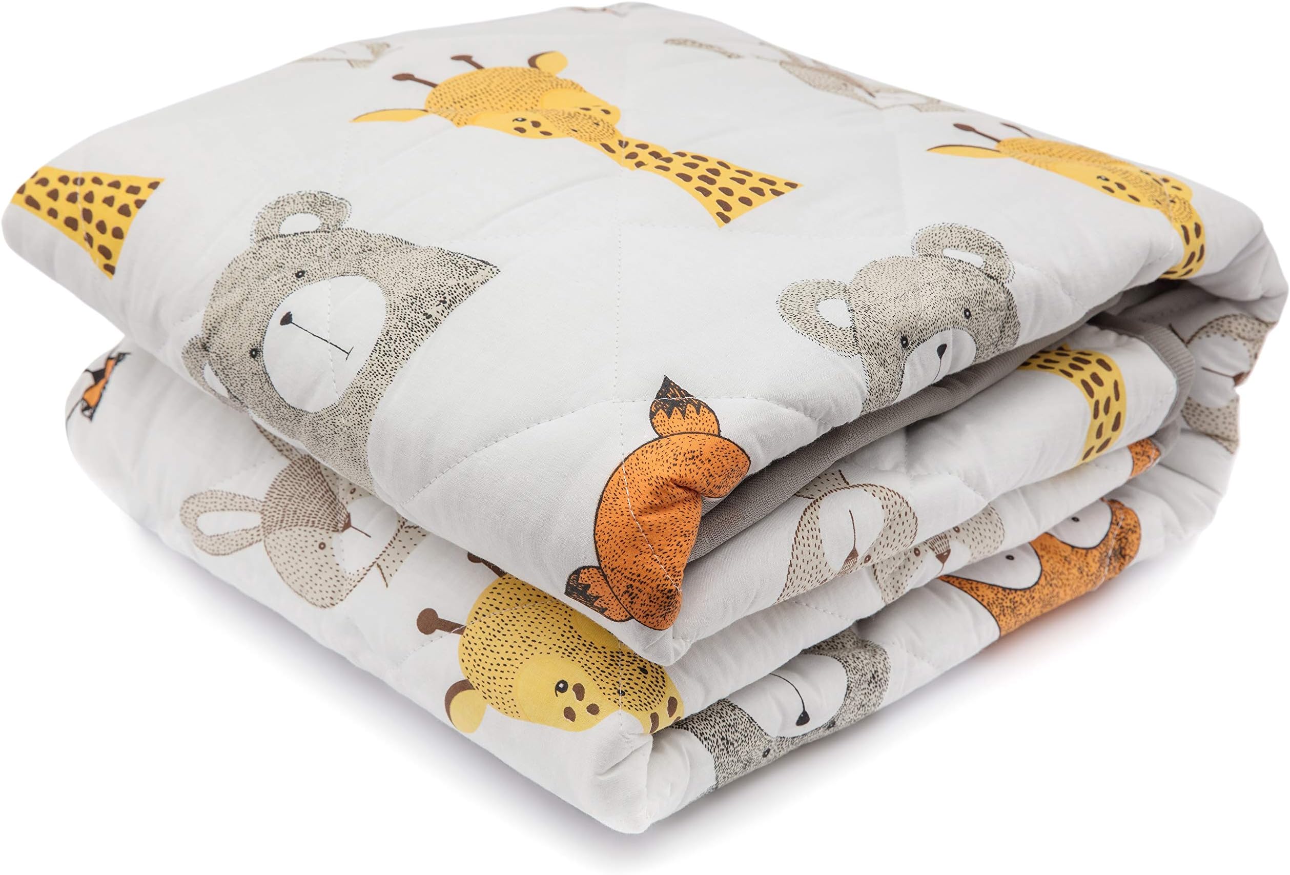 Lionhouse Non-Slip Padded Baby Play Mat | 100% Cotton Surface | Large 60 x 40 inches | Machine-Washable